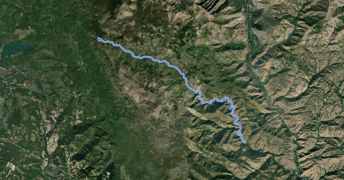 Маршрут Mad River Trail на спутниковом снимке
