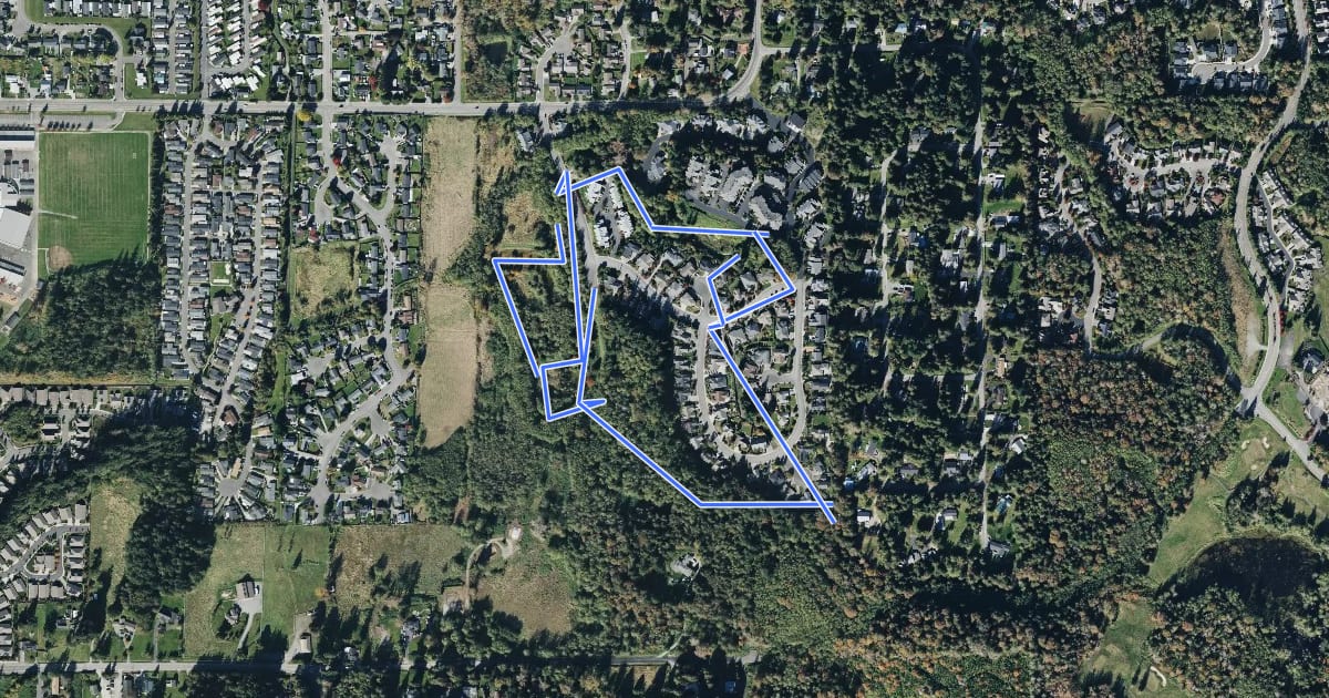 Маршрут Maddox Creek Trail на спутниковом снимке