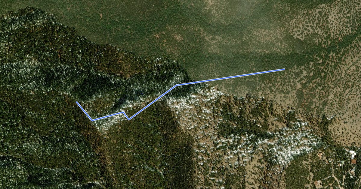 Маршрут Madera Locura Trail на спутниковом снимке