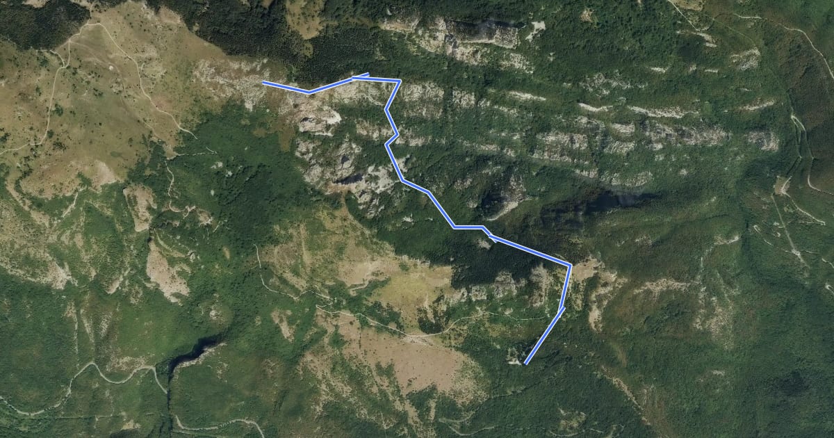 Маршрут Madonna del Lago - Monte Dubasso на спутниковом снимке
