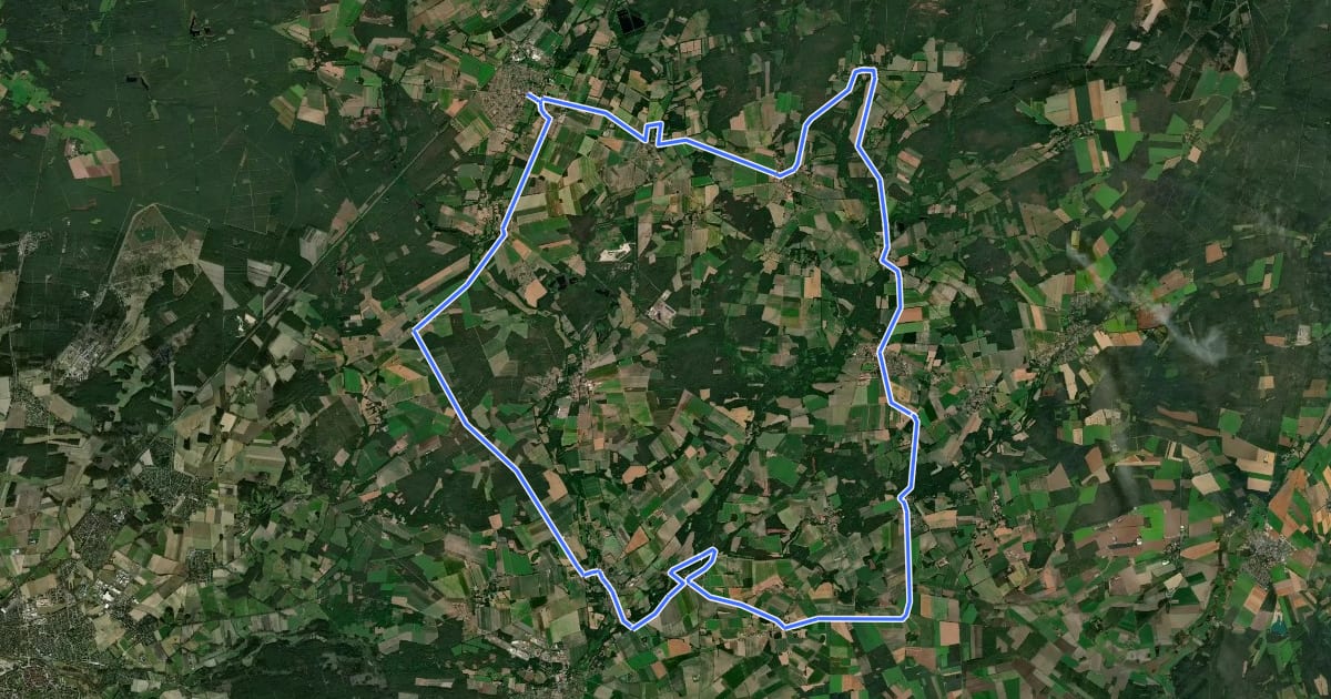 Маршрут Magische Orte Eschede/Lachendorf на спутниковом снимке