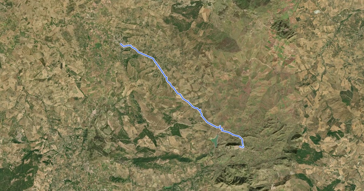 Маршрут Magna Via Francigena: Tappa 3 на спутниковом снимке