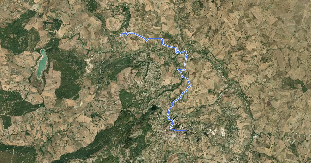 Маршрут Magna Via Francigena: Tappa 5 на спутниковом снимке