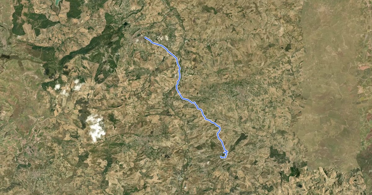 Маршрут Magna Via Francigena: Tappa 6 на спутниковом снимке