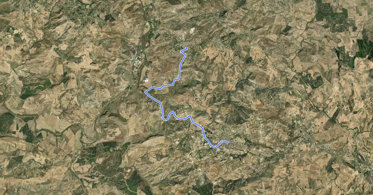 Маршрут Magna Via Francigena: Tappa 7.1 Variante pioggia на спутниковом снимке
