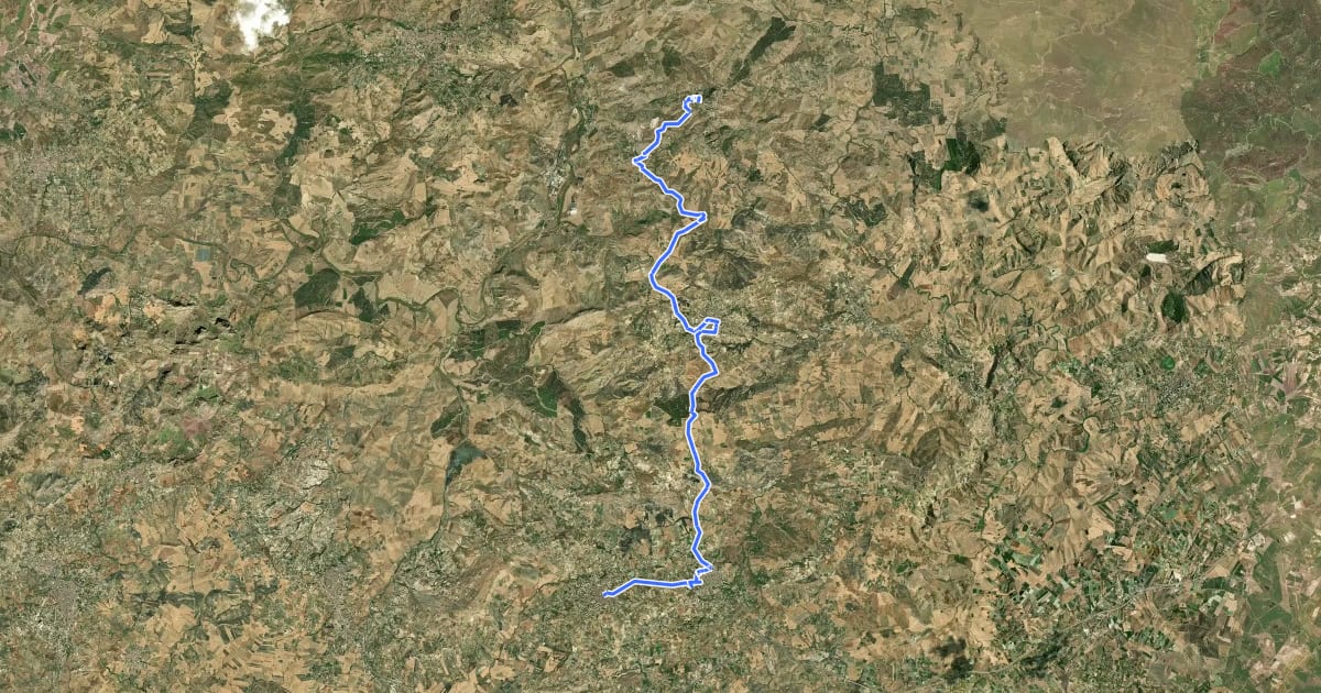 Маршрут Magna Via Francigena: Tappa 7 на спутниковом снимке