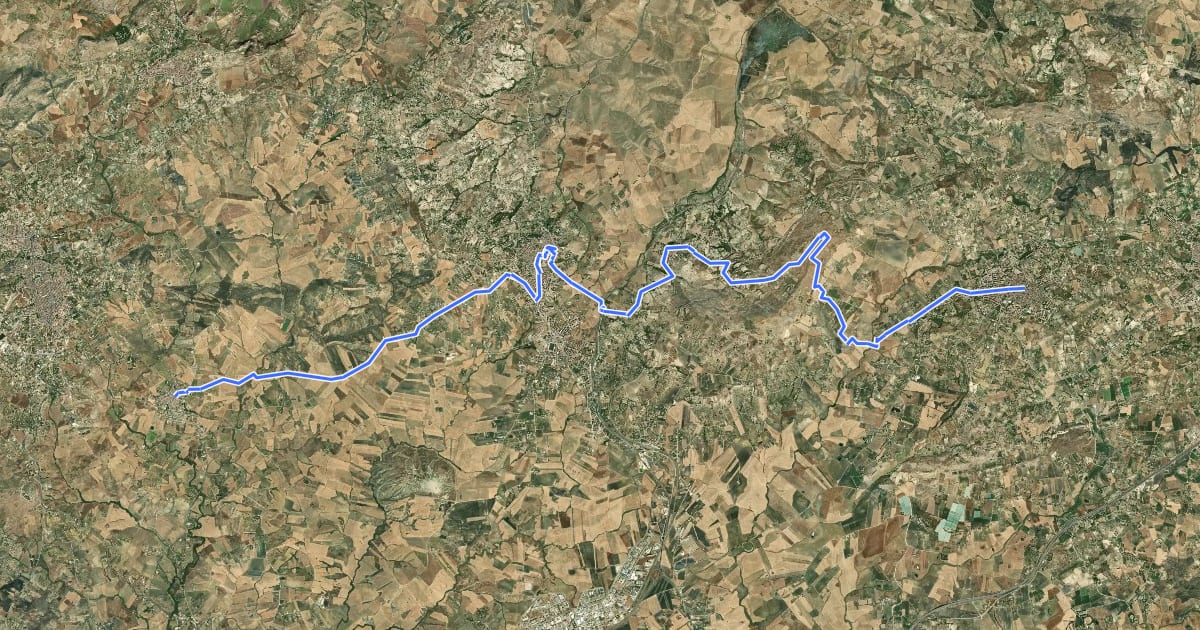 Маршрут Magna Via Francigena: Tappa 8 на спутниковом снимке