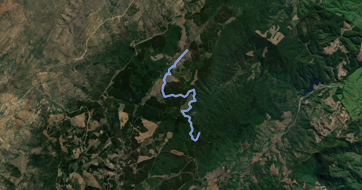 Маршрут Magoebaskloof Hiking Trail Route 2 на спутниковом снимке