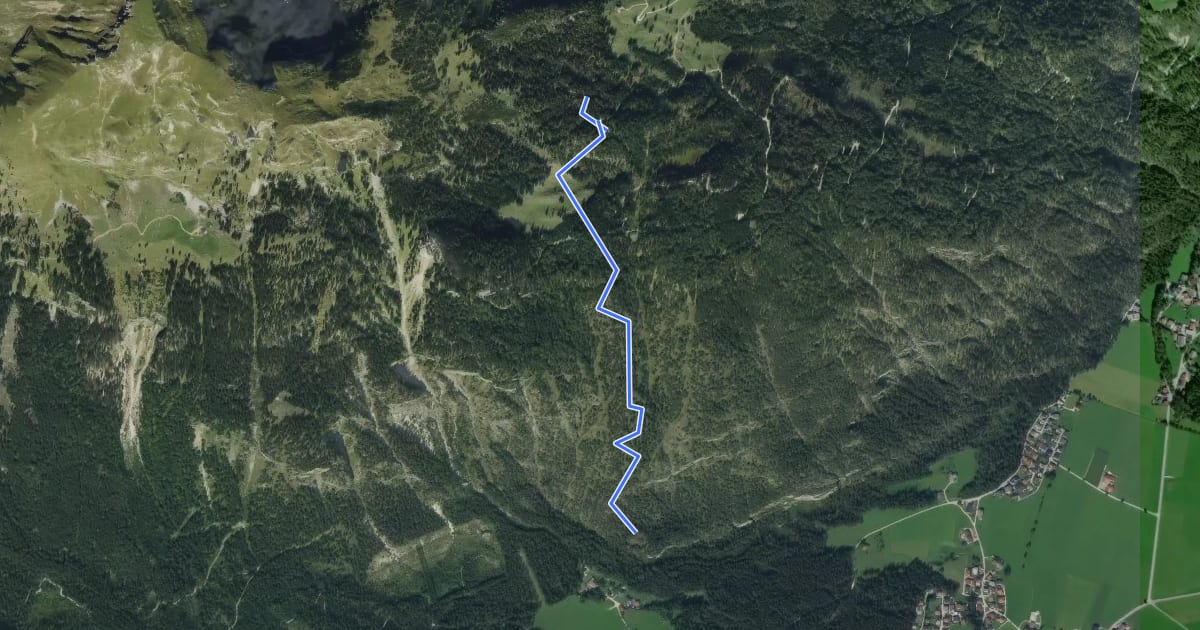 Маршрут Mahdersteig на спутниковом снимке