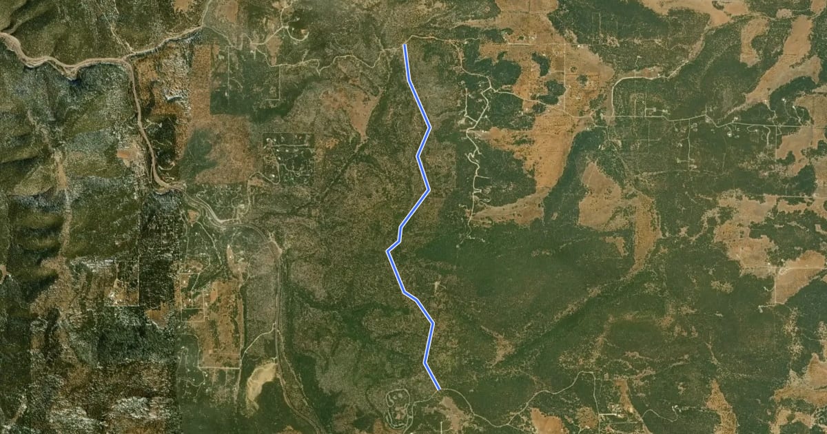 Маршрут Mahogany Trail на спутниковом снимке