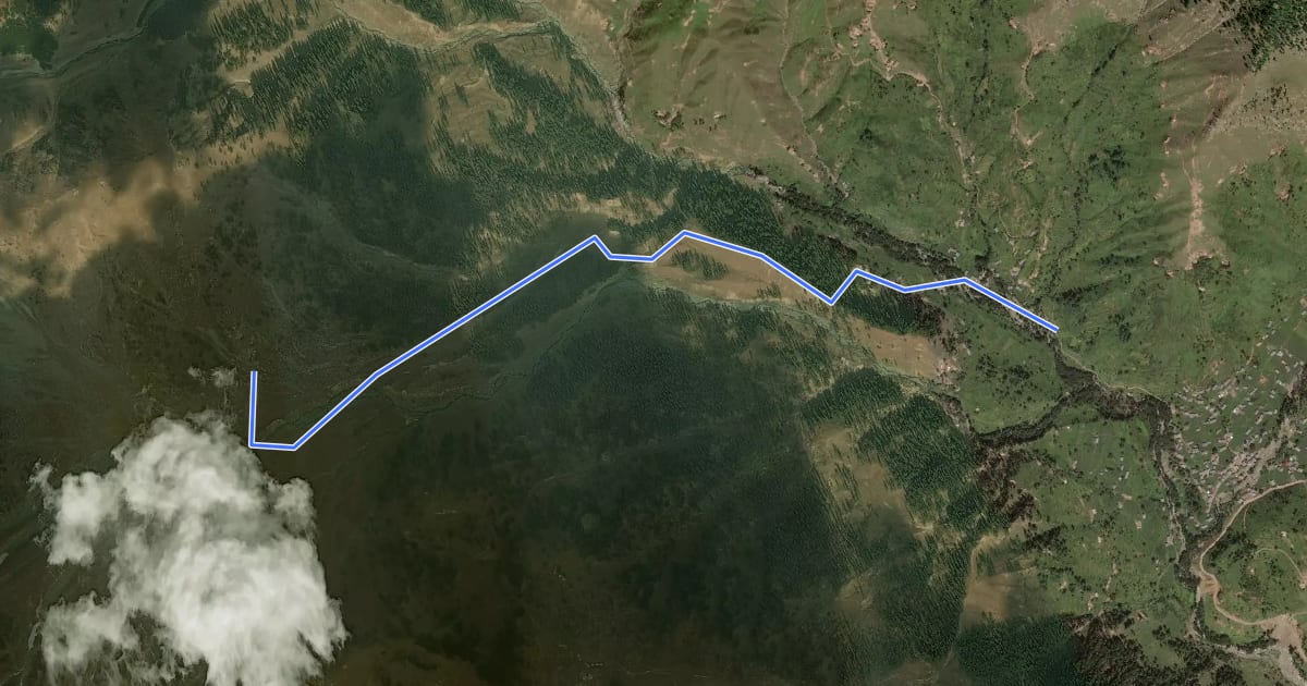 Маршрут Mahu valley to Achhan на спутниковом снимке