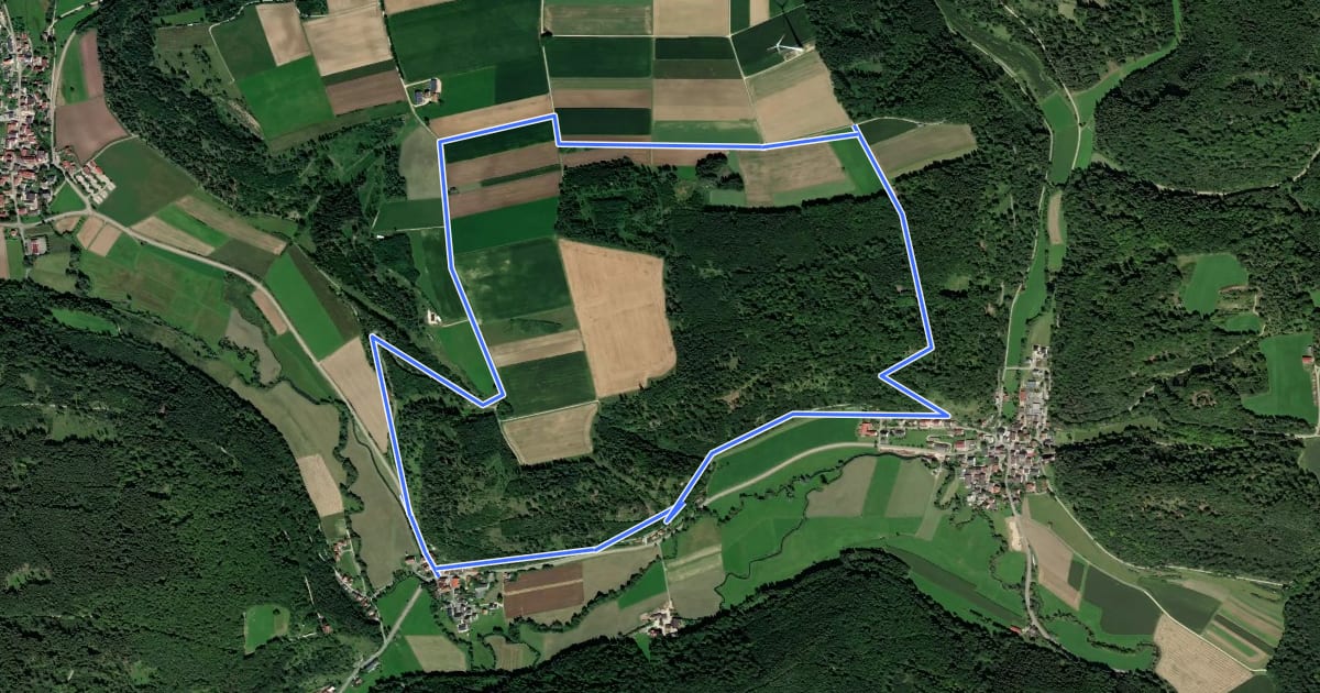 Маршрут Maierfeldweg на спутниковом снимке