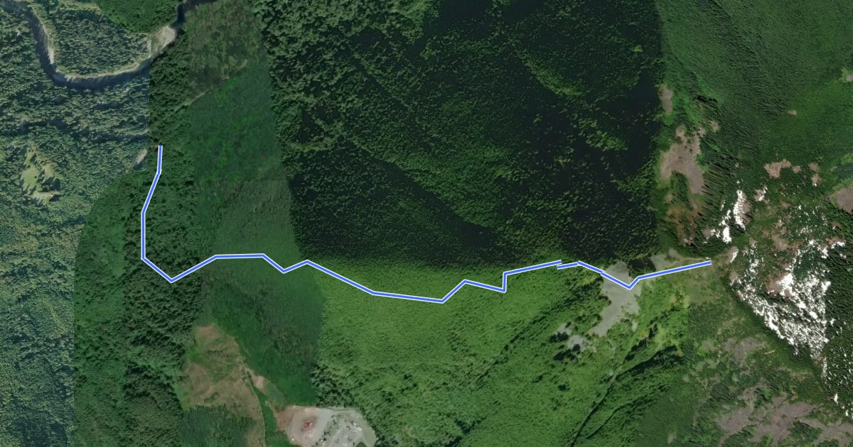 Маршрут Mailbox Peak Old Trail на спутниковом снимке