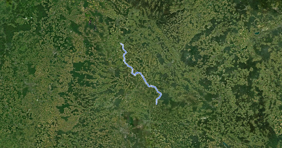 Маршрут Main-Donau-Weg (Jura-Linie) Teil 1 на спутниковом снимке