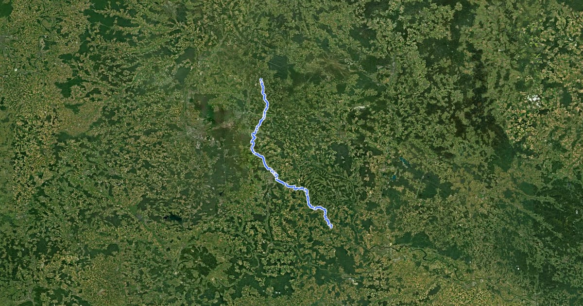 Маршрут Main-Donau-Weg (Jura-Linie) Teil 2 на спутниковом снимке