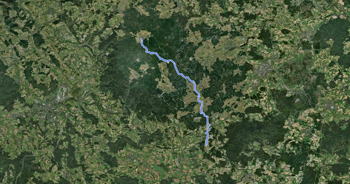 Маршрут Main-Donau-Weg (Ostlinie) Teil_1 на спутниковом снимке
