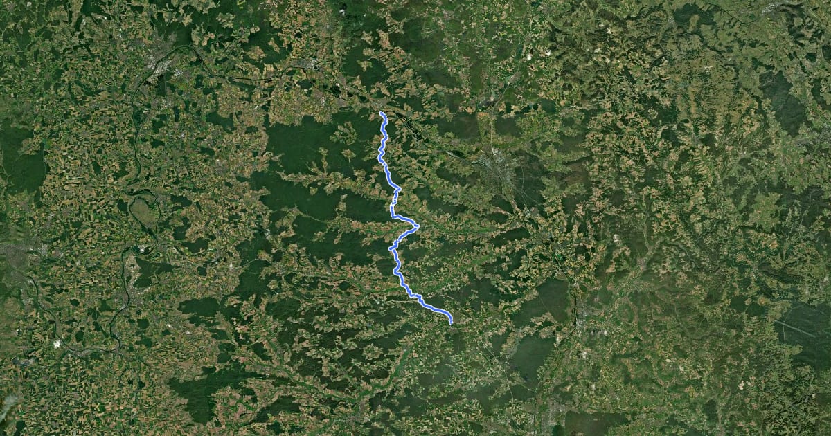 Маршрут Main-Donau-Weg (Rangau-Linie) Teil_1 на спутниковом снимке