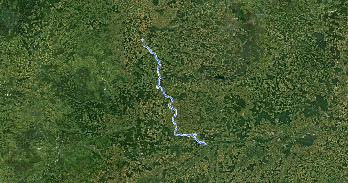 Маршрут Main-Donau-Weg (Tauber-Wörnitz-Linie) Teil 2 на спутниковом снимке