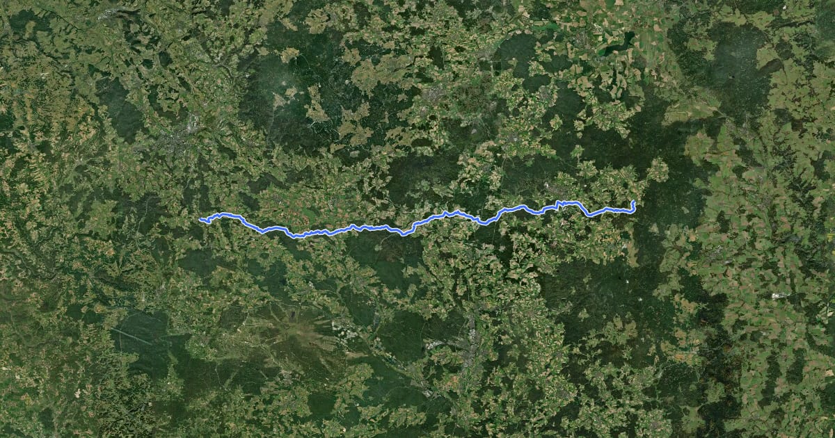 Маршрут Main-Mies-Weg на спутниковом снимке