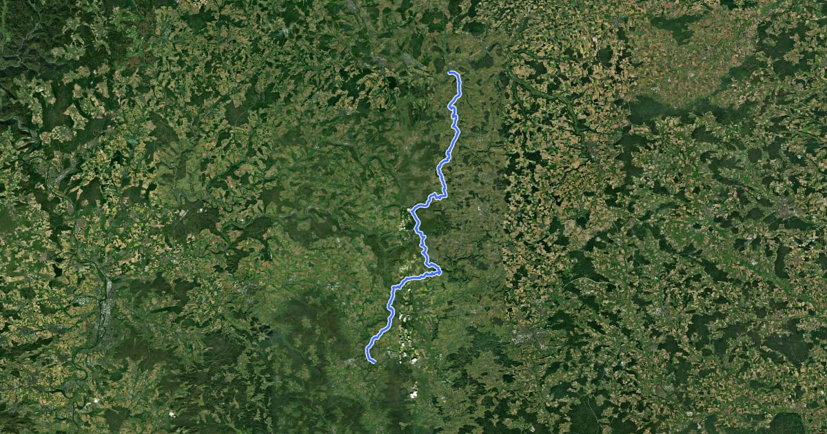 Маршрут Main-Neckar-Rhein-Weg на спутниковом снимке