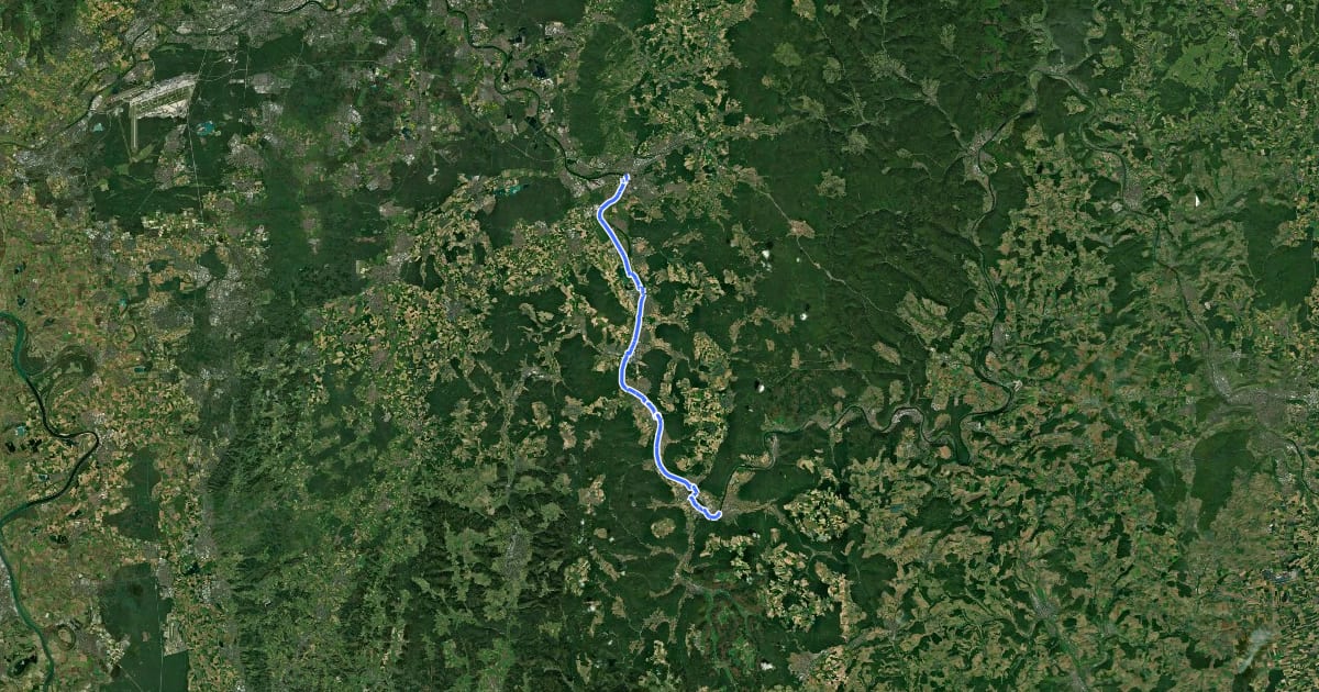 Маршрут Main-Radweg, Abschnitt 11 "Miltenberg bis Aschaffenburg" на спутниковом снимке