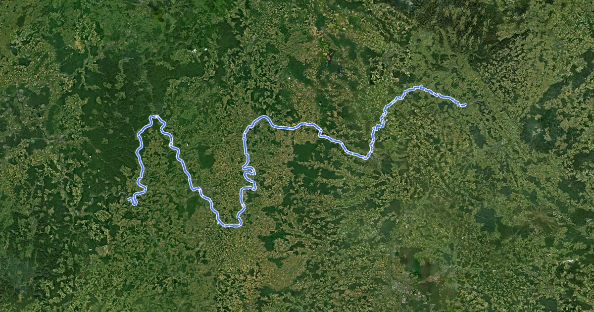 Маршрут Main-Radweg, Abschnitte 3 bis 9 на спутниковом снимке