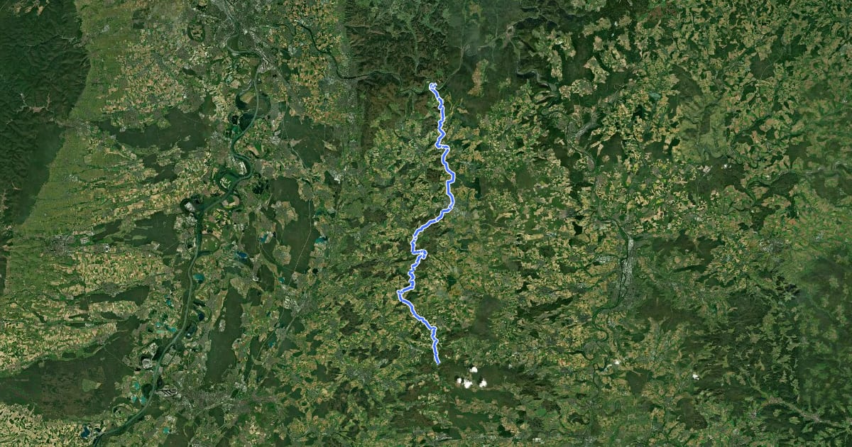 Маршрут Main-Stromberg-Weg (Teilstrecke Neckarsteinach - Sternenfels) на спутниковом снимке