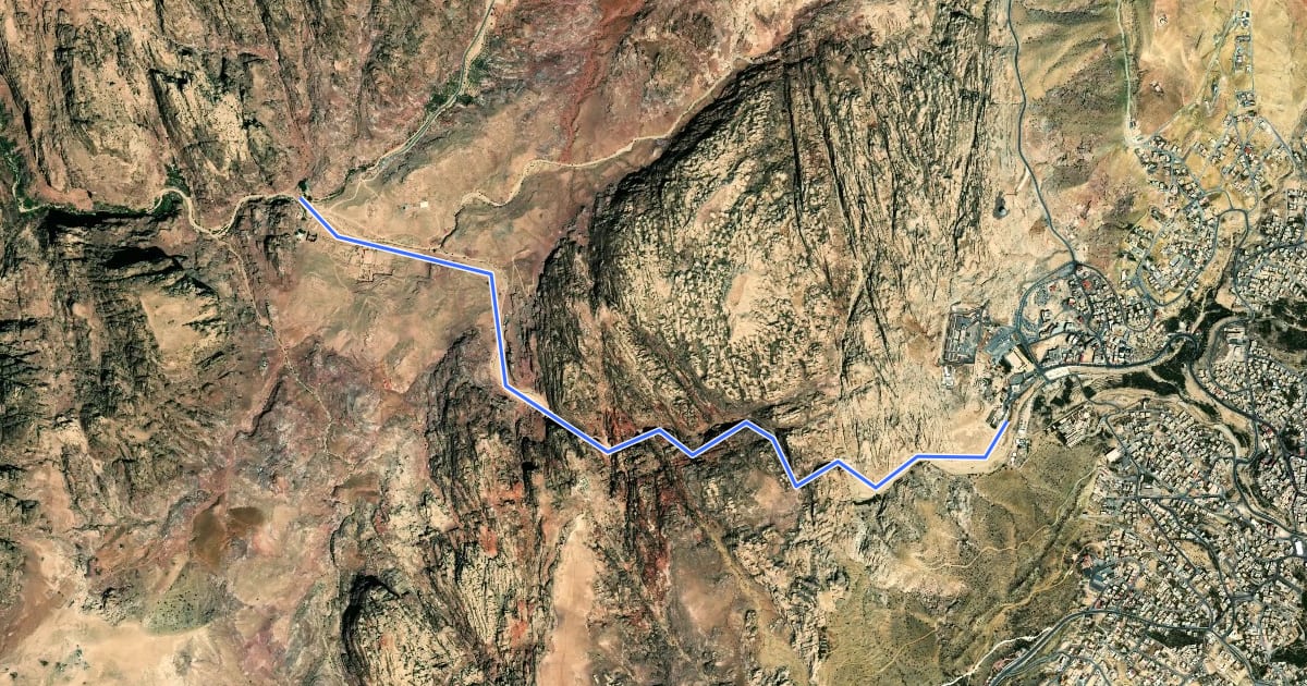 Маршрут Main Trail на спутниковом снимке