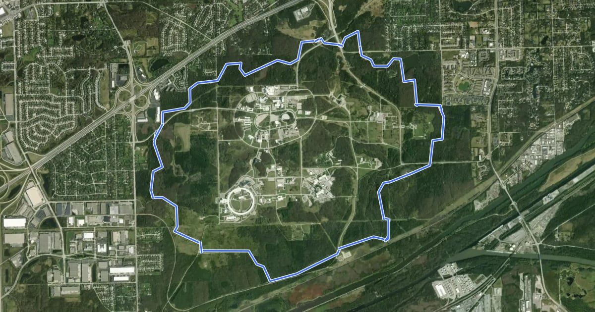 Маршрут Main Trail на спутниковом снимке
