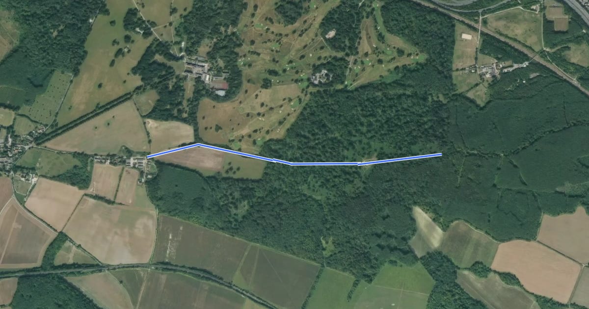 Маршрут Main Trail, Cobham Mausoleum & Woods на спутниковом снимке