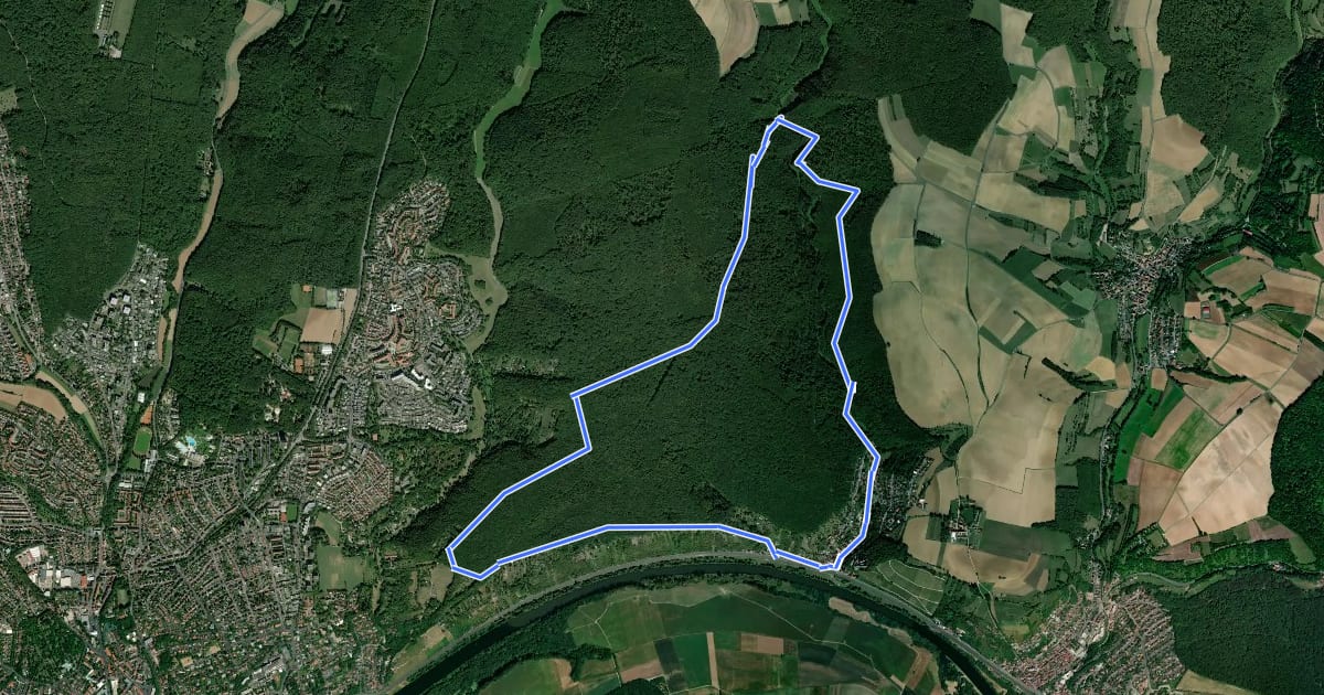 Маршрут Mainberger Jubiläumswanderweg на спутниковом снимке