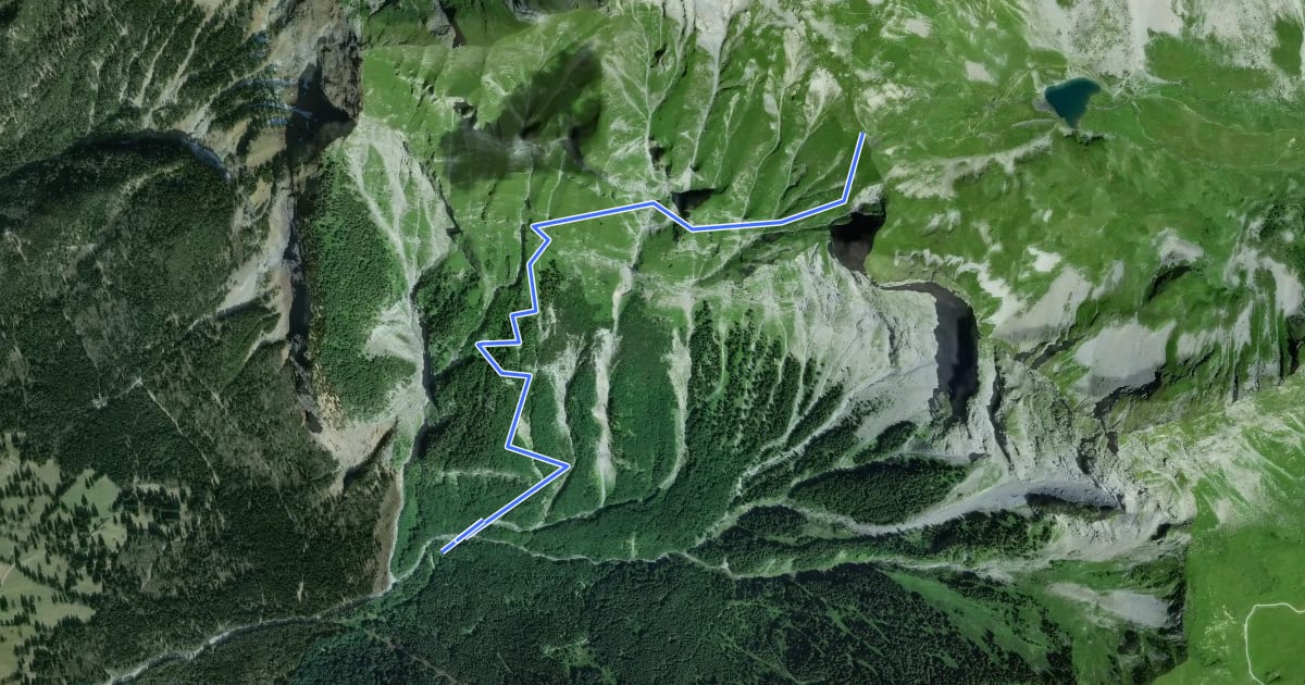 Маршрут Mainefeld Enderlinhütte на спутниковом снимке