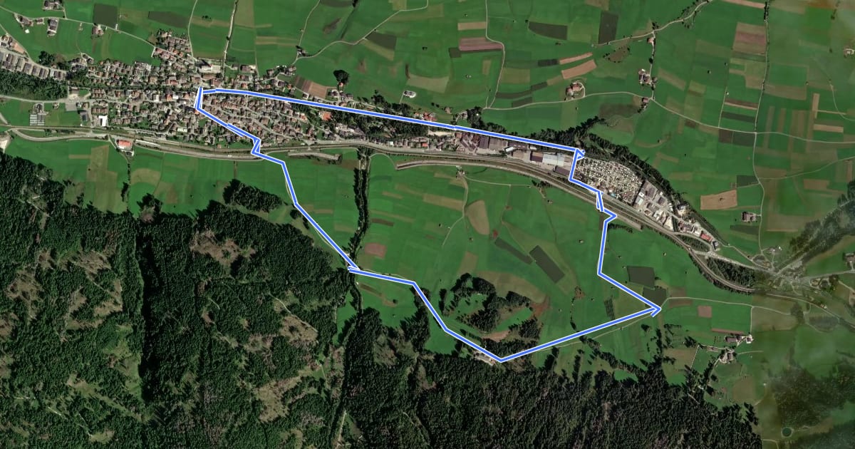 Маршрут Maistattweg на спутниковом снимке