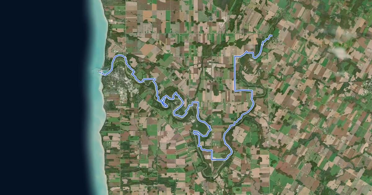 Маршрут Maitland Trail на спутниковом снимке