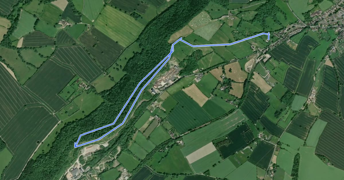 Маршрут Major's Leap Walk, Wenlock Edge на спутниковом снимке