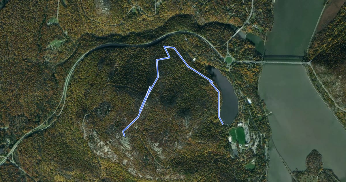 Маршрут Major Welch Trail на спутниковом снимке