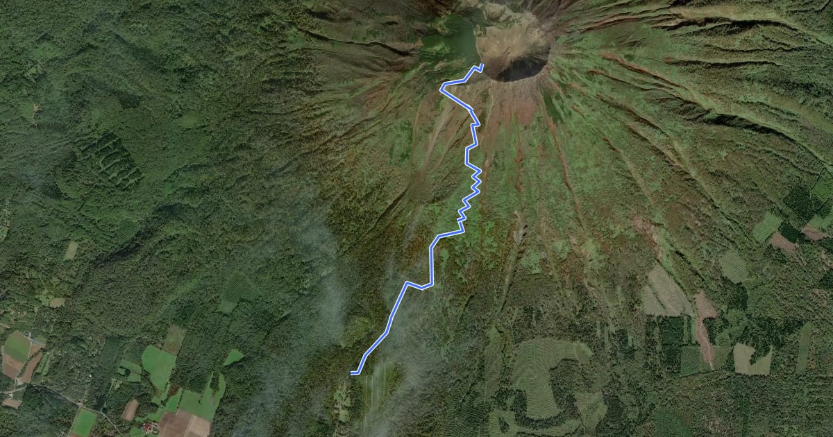 Маршрут 真狩コース · Makkari trail на спутниковом снимке