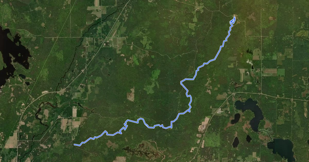 Маршрут Makwa Trail на спутниковом снимке