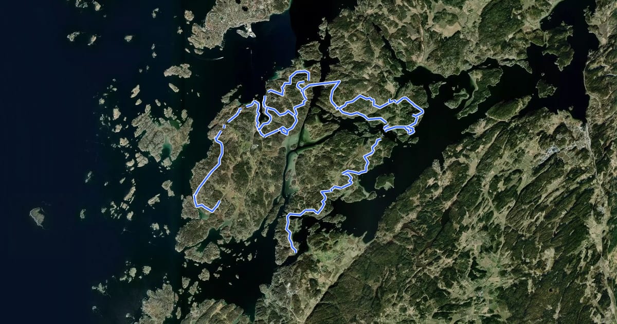 Маршрут Malö strömmar - Grundsund MTB на спутниковом снимке