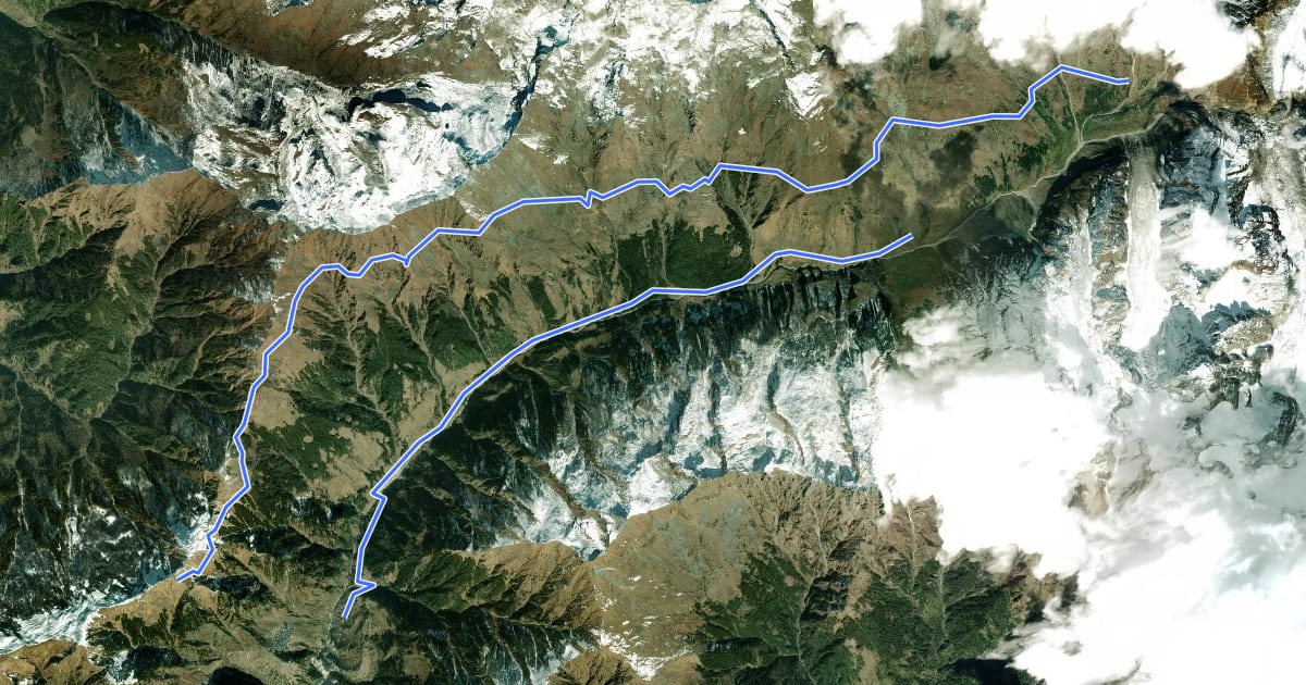 Маршрут Malana Valley на спутниковом снимке