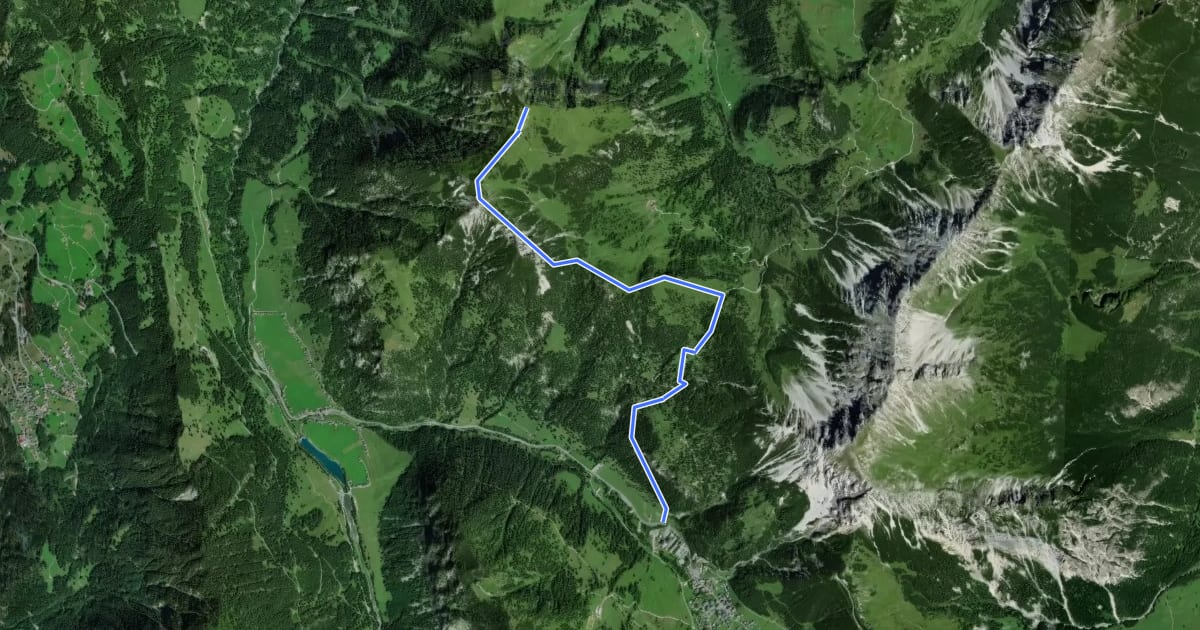 Маршрут Malbun Bergbahnen - Sassfoerkle - Schoenberg на спутниковом снимке