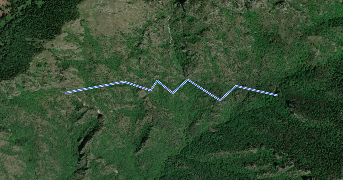 Маршрут Malga di Fobia, Pra Pia на спутниковом снимке
