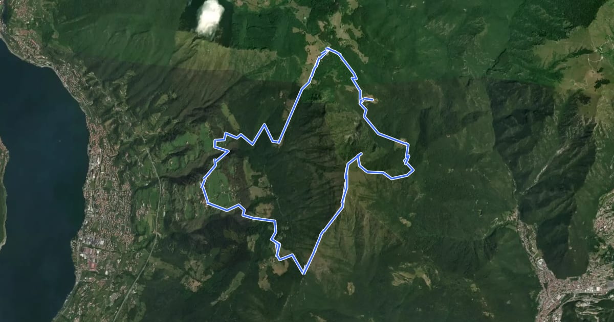 Маршрут Malghe in Rete - Anello 1 - Punta Almana на спутниковом снимке