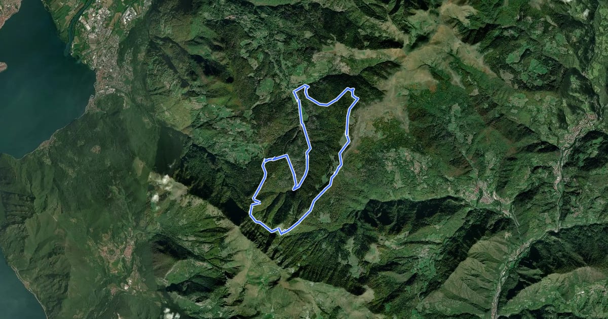 Маршрут Malghe in Rete - Anello 5 - Val Palot на спутниковом снимке