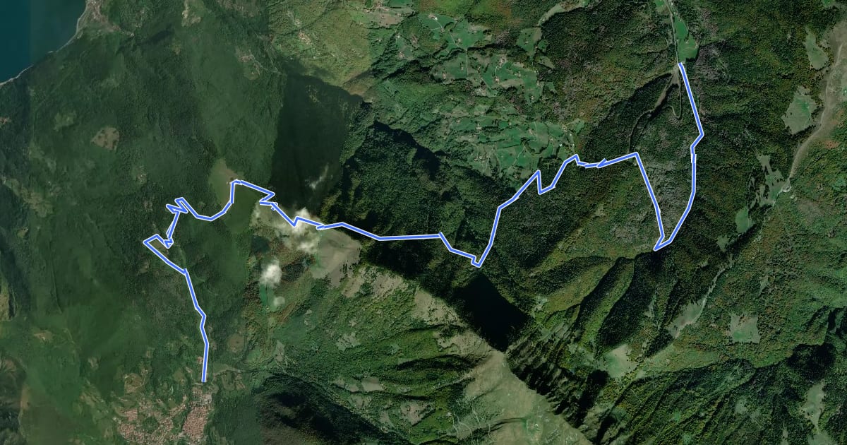 Маршрут Malghe in Rete - Trekking - Le Valli Tappa 1 на спутниковом снимке