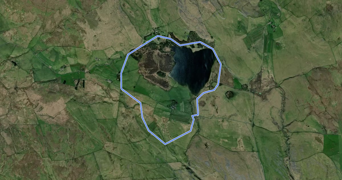Маршрут Malham Tarn Upland Farm Circular Walk на спутниковом снимке