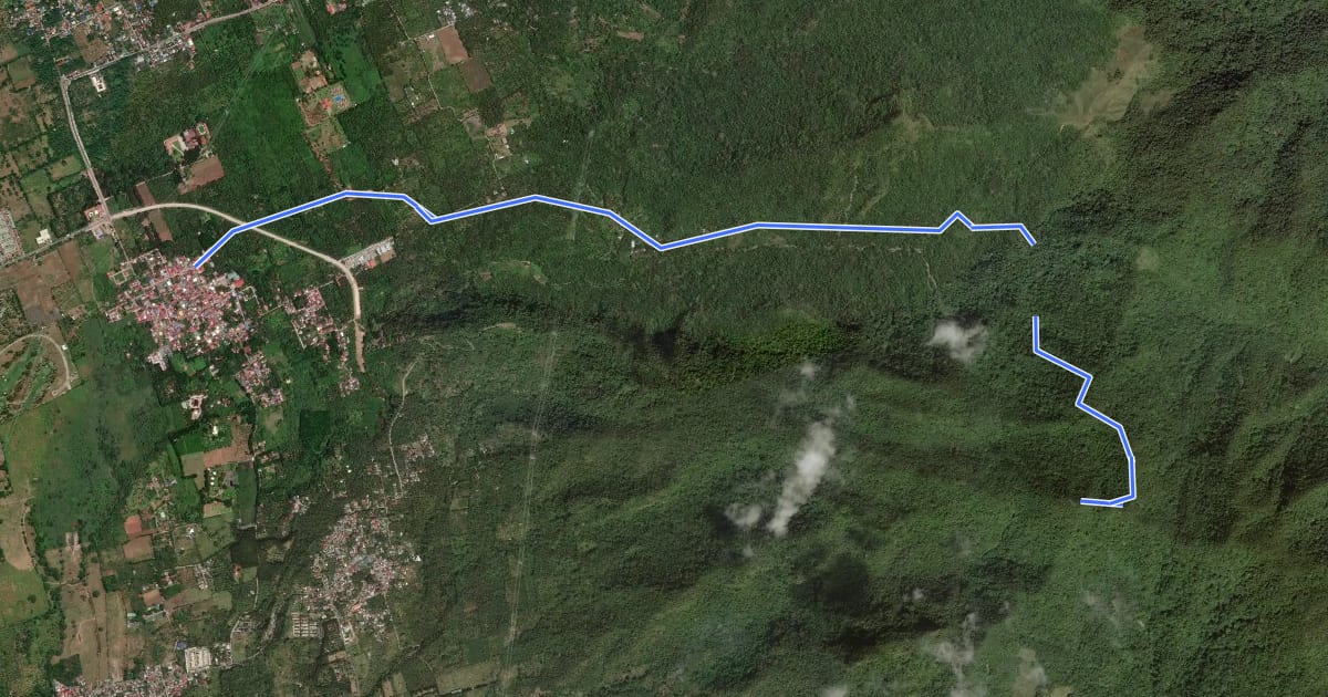 Маршрут Malipunyo Trail на спутниковом снимке