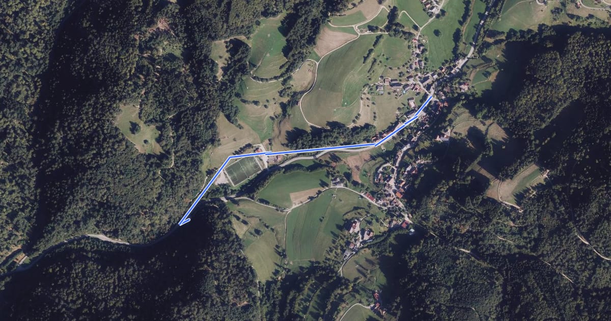 Маршрут Malsburger Brücke - Malsburg на спутниковом снимке