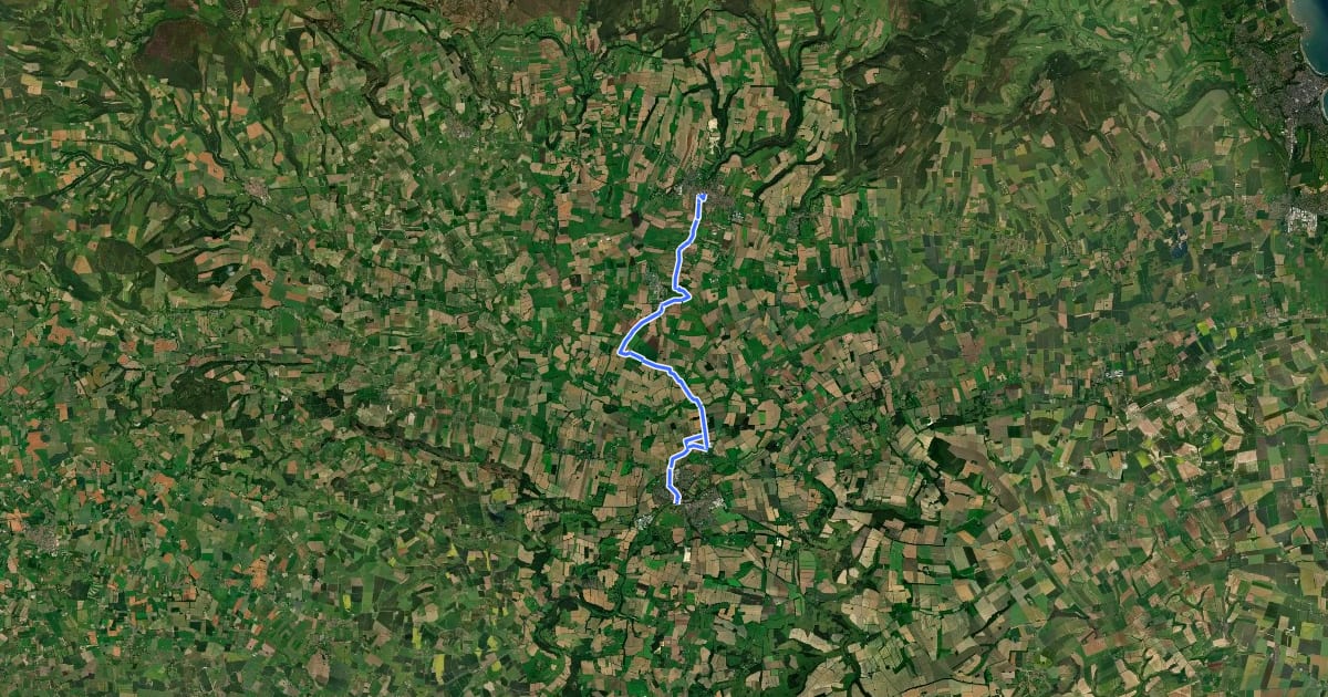Маршрут Malton to Pickering на спутниковом снимке