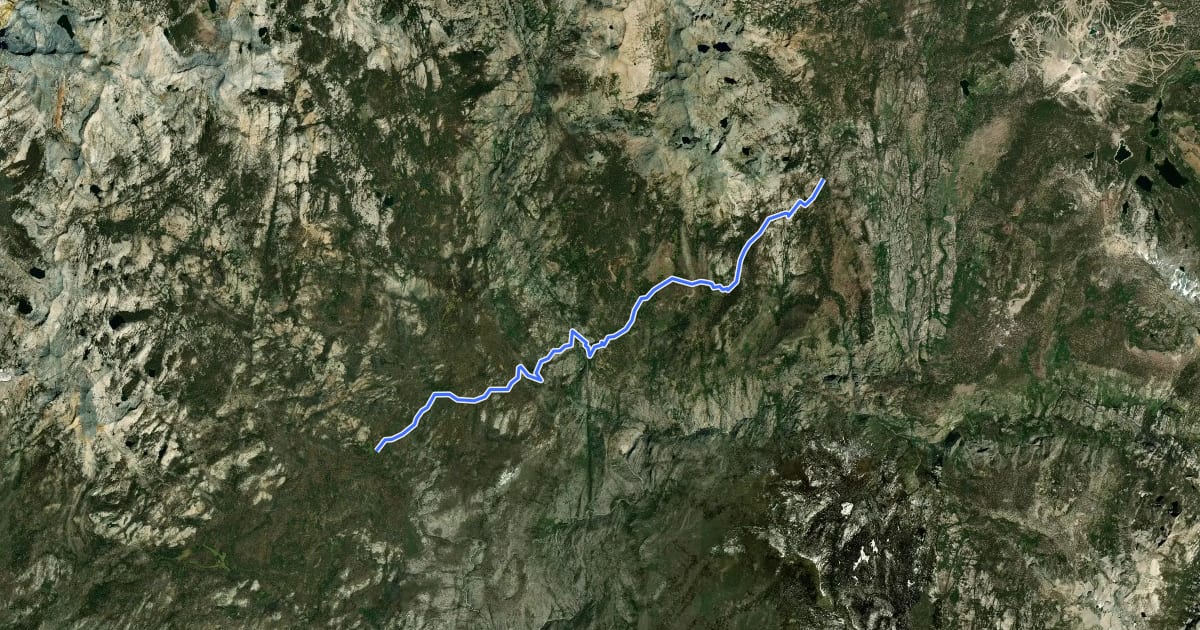 Маршрут Mammoth Trail на спутниковом снимке
